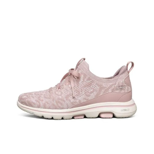Skechers Go Walk 5 Low Top Sneakers Pink Women's
