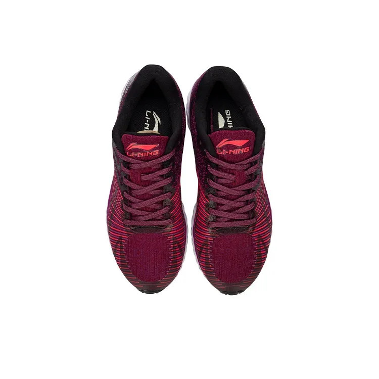 LiNing Cloud 4 Flame Reflective Low Top Running Shoes Women's Red Black-3