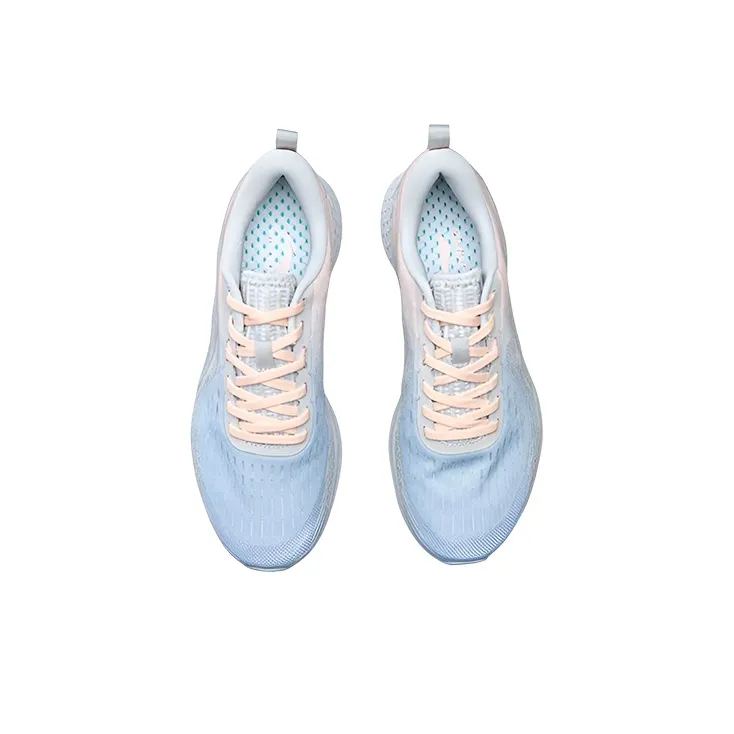 LiNing Red Hare 4 Cushioned Abrasion Resistant Slip Resistant Low Top Running Shoes Women's Blue Pink-3