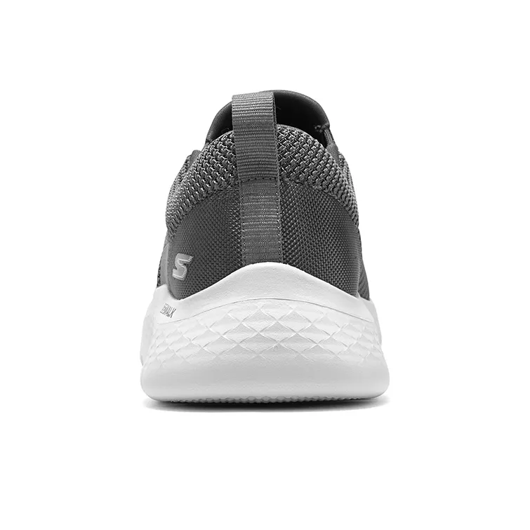Skechers Go Walk Fle Anti-Slip Wear-Resistant Breathable Coverage Low-Top Casual Shoes Men's Gray White-3
