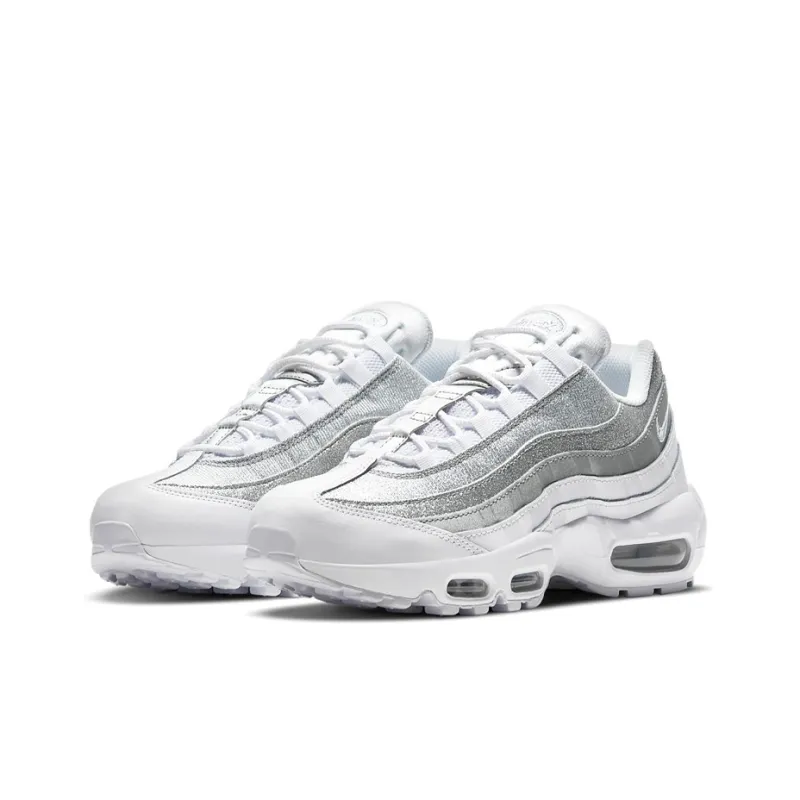 Nike Air Max 95 White Metallic Silver Women's-2