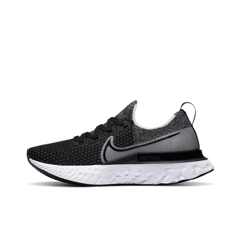 Nike React Infinity Run Flyknit Black White Women's-0