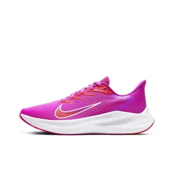 Nike Zoom Winflo 7 Cushioned Slip-Resistant Low-Top Running Shoes Women's Bright Pink