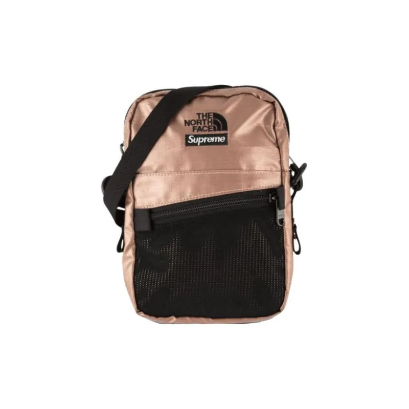 Supreme The North Face Collaboration Nylon Shoulder Bag Men's Champagne Gold-0