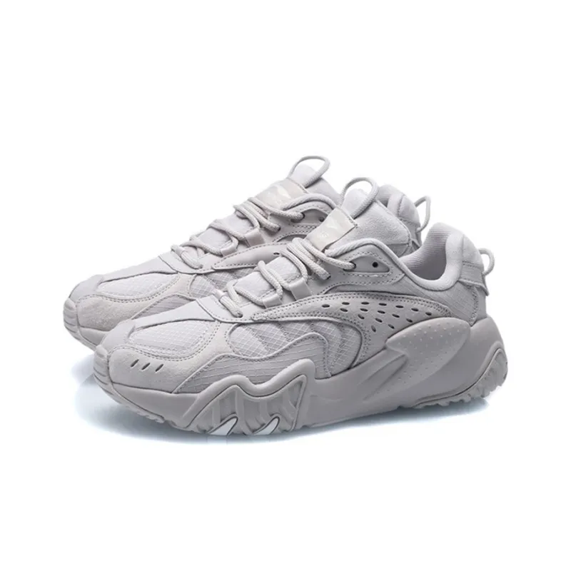 LiNing Cat Paw Lite Cushioning Anti Slip And Wear Resistant Low Top Running Shoes Women's Gray-2