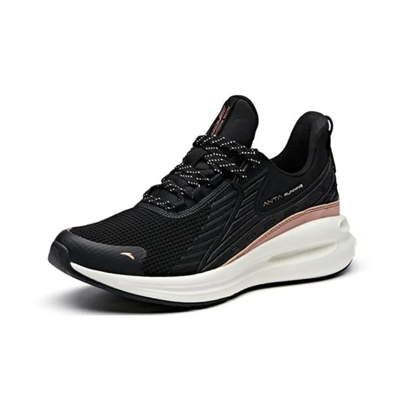 ANTA Running Shoes Women's Low-Top Black/Gold-2