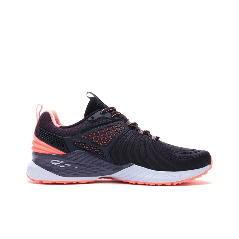 LiNing Cloud 5 V2 Anti Slip And Wear Resistant Lightweight Low Top Running Shoes Women's Black Pink-1