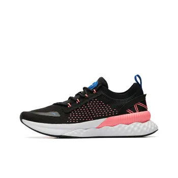 ANTA Running Shoes Women's Low Top Black/Fluorescent Electric Pink/ANTA White