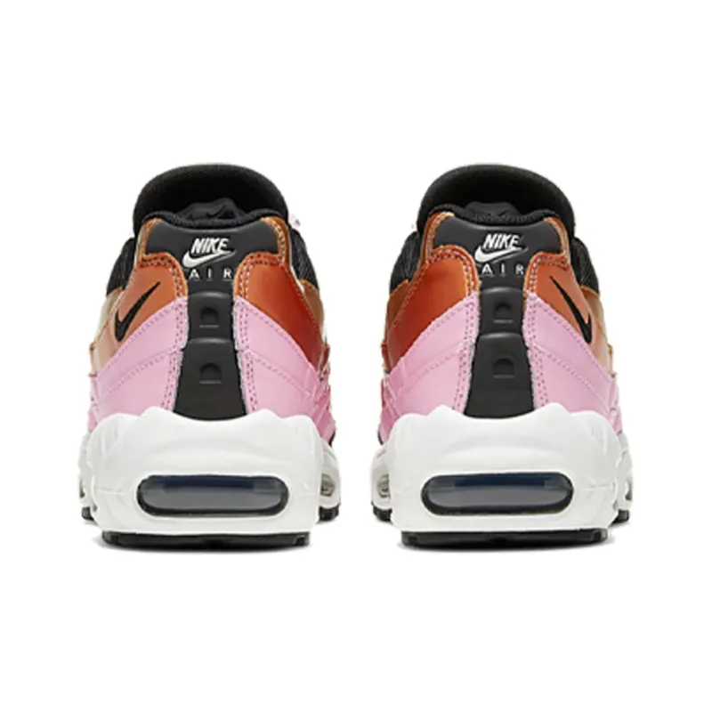 Nike Air Max 95 Low-Top Casual Running Shoes GS Black Gold Pink-4