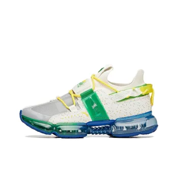 Sprite Anta Cushioning Anti Slip And Wear Resistant Low Top Running Shoes Women's White Yellow Green