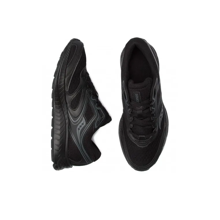 Saucony Cohesion 12 Cushioning Lightweight Low-Top Running Shoes Unisex Black-3