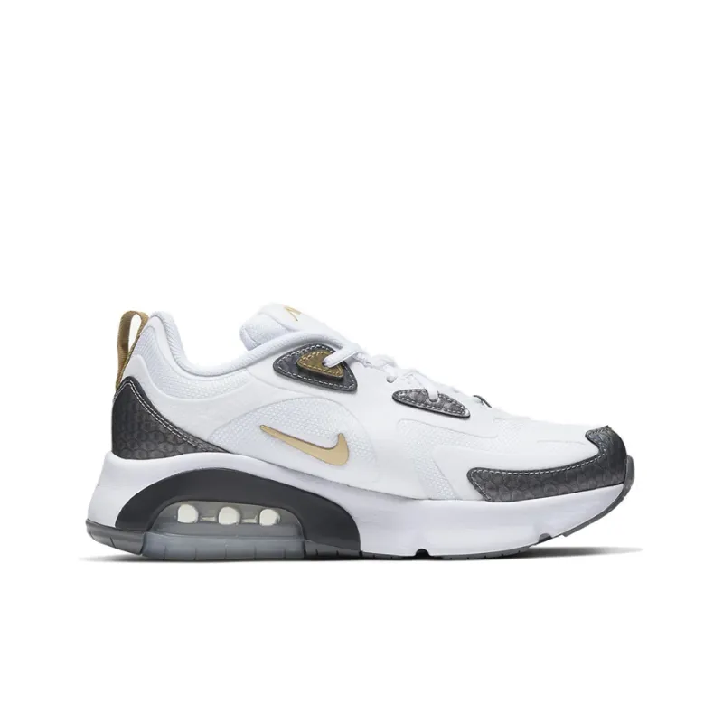 Nike Air Max 200 White Metallic Gold GS-1