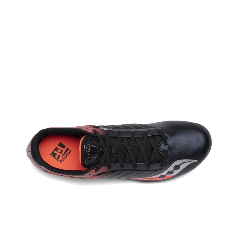 Saucony Spitfire 5 Cushioning Lightweight Wear Resistant Slip Resistant Low Top Running Shoes Men's Black Red-3