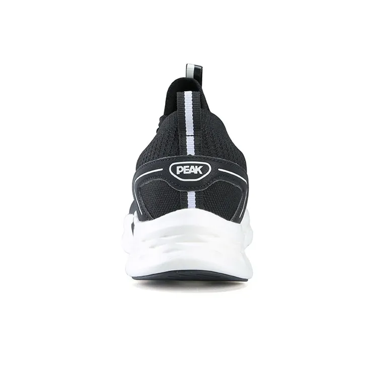 PEAK Light Stretch Low Top Running Shoes Women's Black White-4