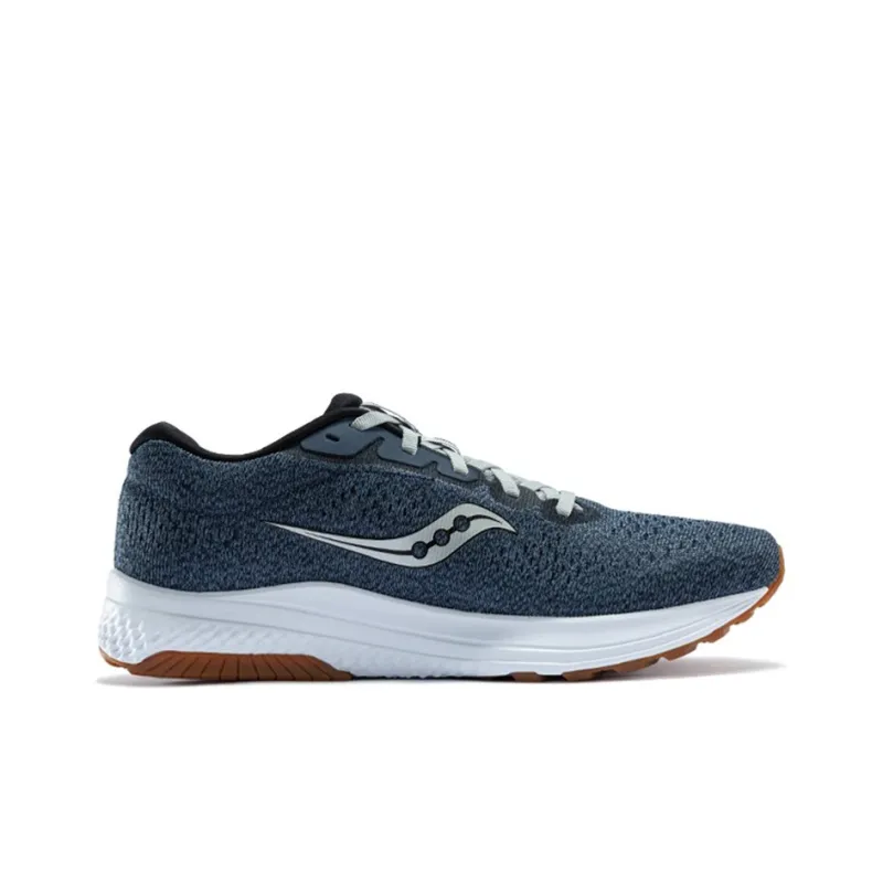 Saucony Clarion 2 Cushioned Slip-Resistant Lightweight Low-Top Running Shoes Men's Dark Blue Silver-1