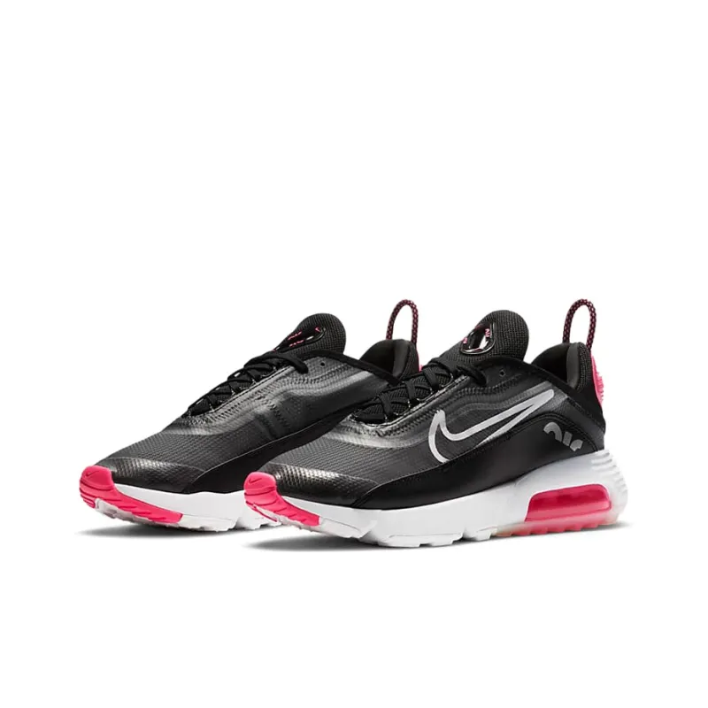 Nike Air Max 2090 Black Metallic Silver White Women's-2
