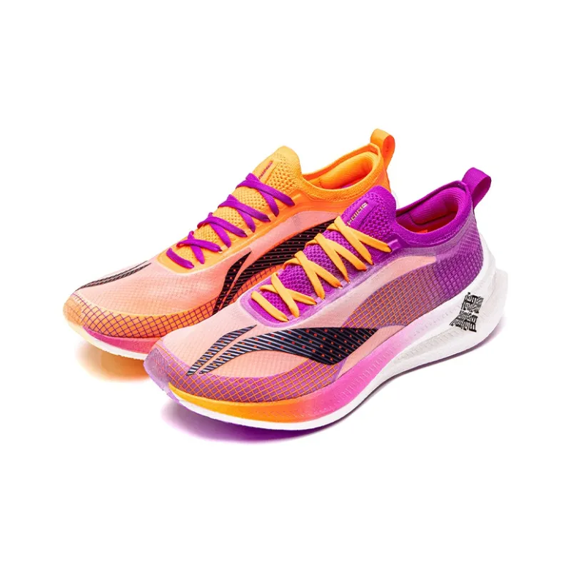 LiNing Feidian 2 Elite Low Top Running Shoes Women's Purple Orange-2