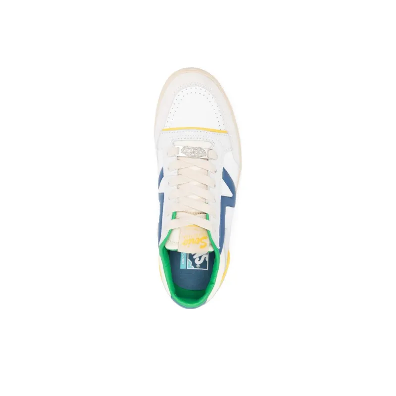 Vans Lowland CC Anti Slip Wear Resistant Low Top Skateboard Shoes Men's White Blue-4