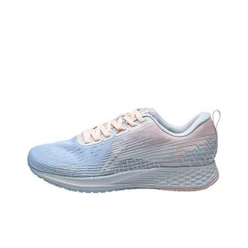 LiNing Red Hare 4 Cushioned Abrasion Resistant Slip Resistant Low Top Running Shoes Women's Blue Pink