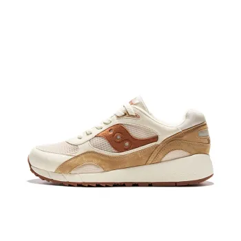 Saucony Shadow 6000 Anti Slip Wear Resistant Low Top Casual Running Shoes Unisex Beige Brown