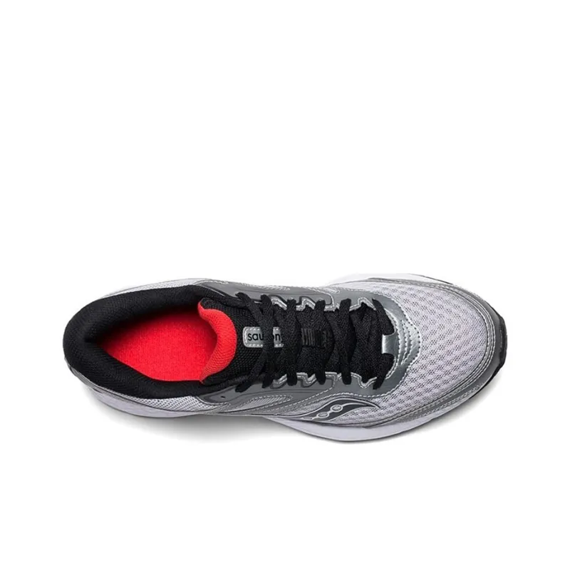 Saucony Cohesion 12 Cushioning Lightweight Low-Top Running Shoes Men's Silver Red-4