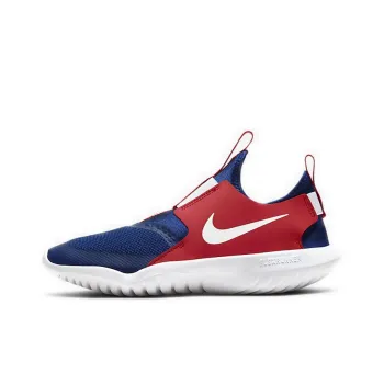 Nike Flex Runner Cushioned Slip-Resistant Low-Top Running Shoes GS Blue Red