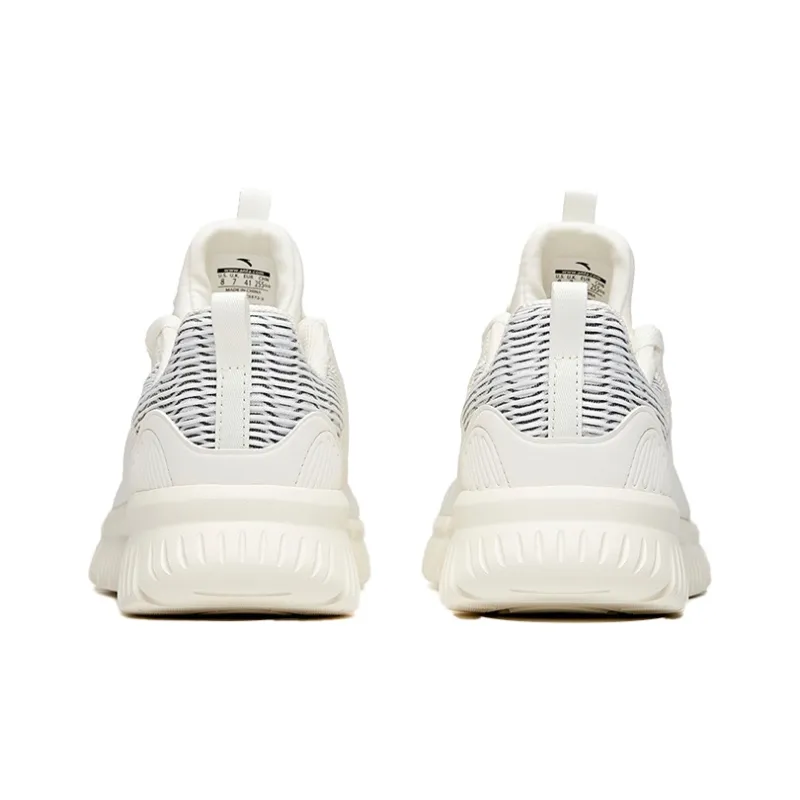 Anta Running Collection Cushioned Slip-Resistant Abrasion-Resistant Breathable Low-Top Running Shoes Men's Ivory White-3