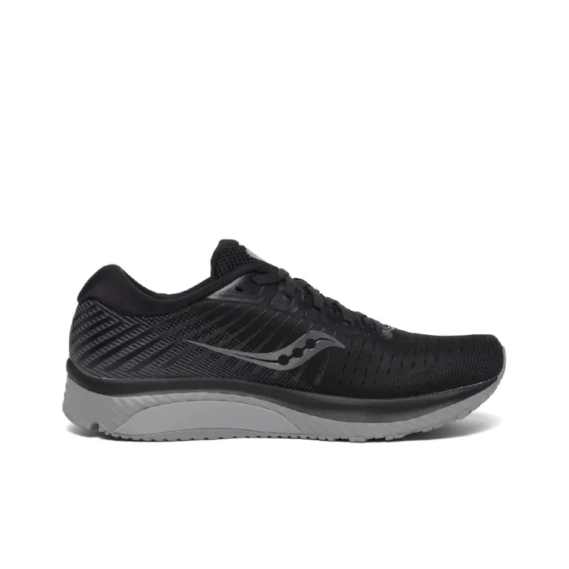 Saucony Guide 13 Guide 13 Support Low Top Running Shoes Men's Black Gray Width  3CM-1