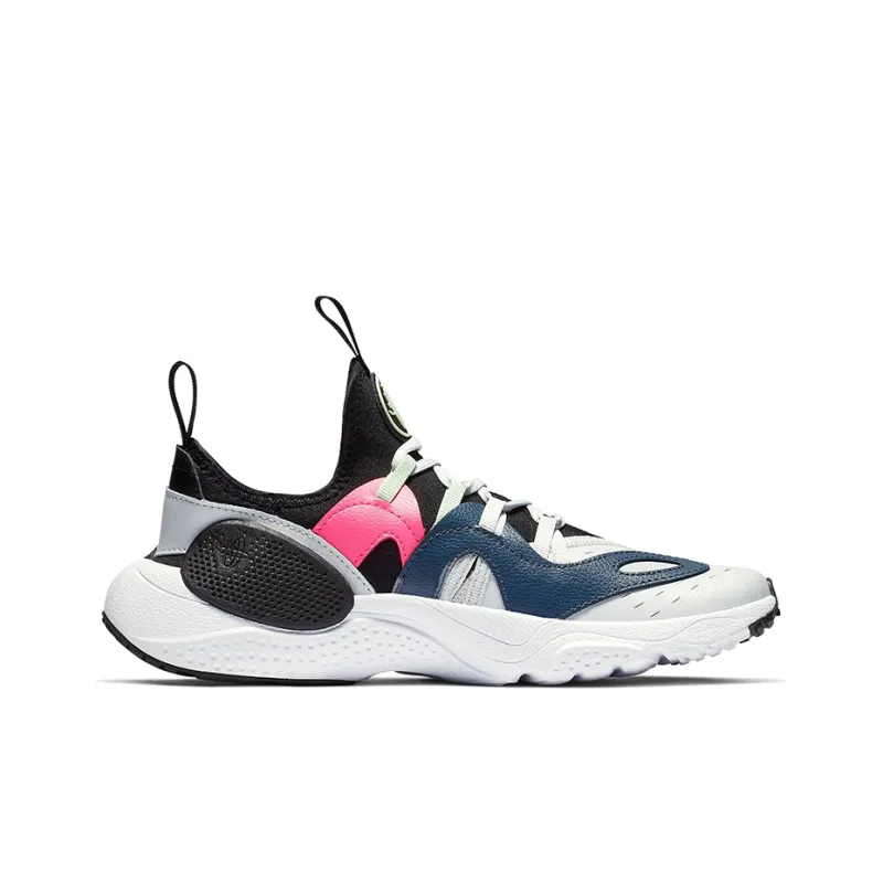 Nike Huarache E.D.G.E. Cushioned Anti-Slip Wear-Resistant Breathable Lightweight Low-Top Running Shoes GS Black Pink-1