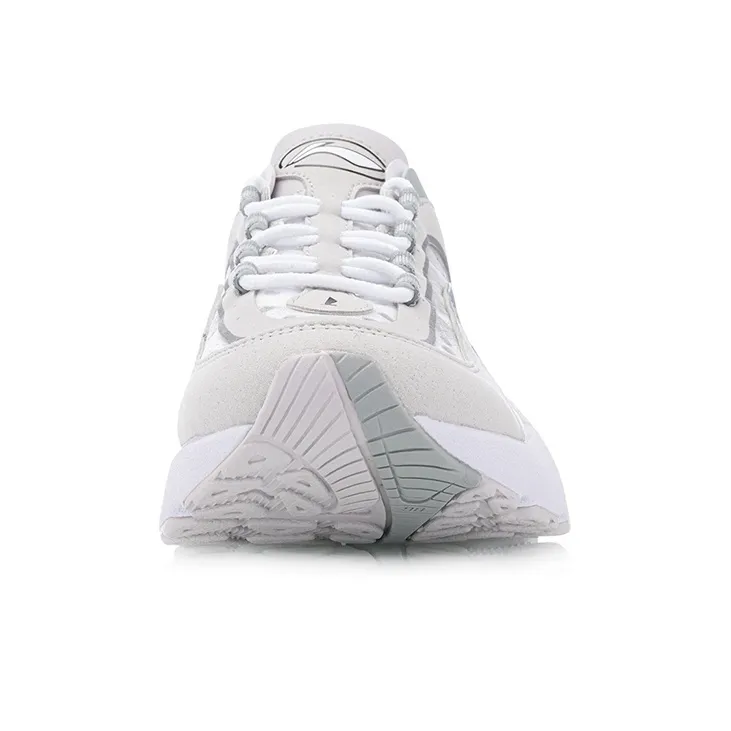 LiNing Shock Absorbers With Slip Resistant And Abrasion Resistant Properties Low Top Running Shoes Women's Gray-4
