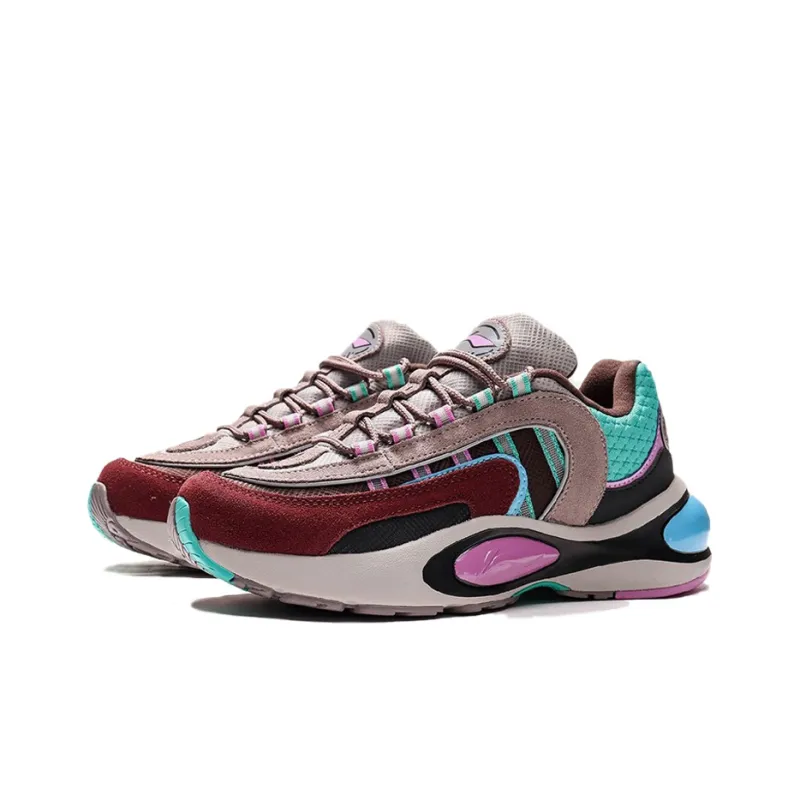 LiNing V8 Breathable Low Top Running Shoes Women's Taupe-2