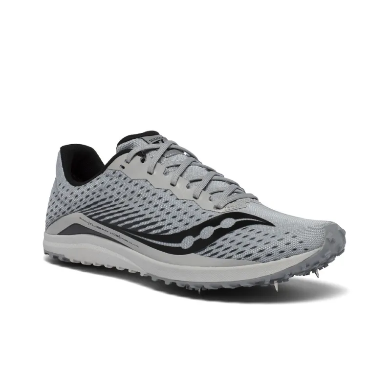 Saucony Kilkenny XC8 Spike Slip-Resistant Cushioning Lightweight Low-Top Running Shoes Men's Gray Black-2