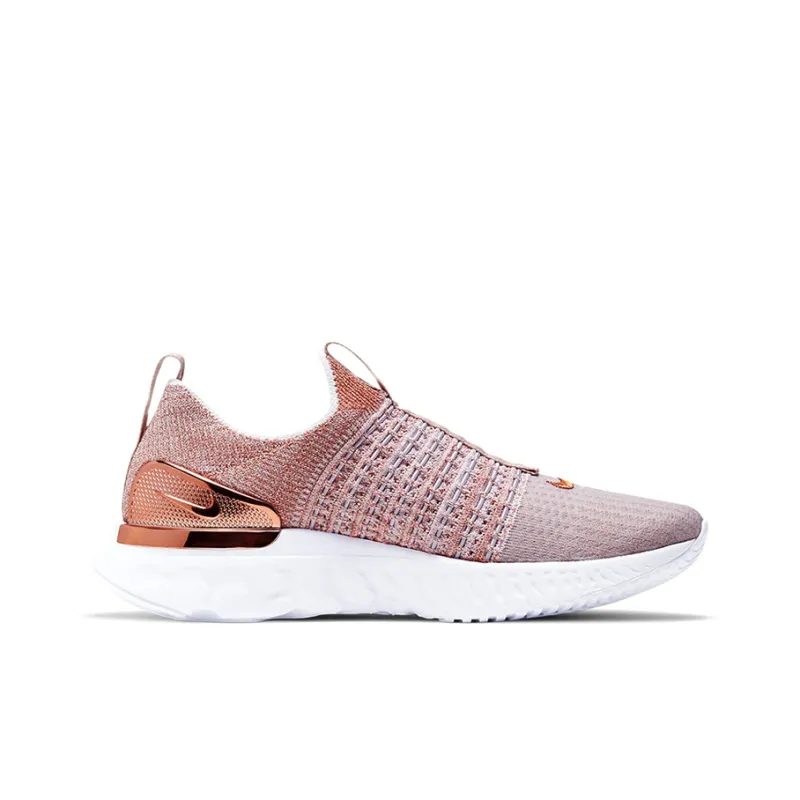 Nike React Phantom Run Flyknit 2 Premium Fossil Stone Metallic Women's-1