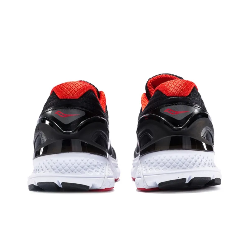 Saucony Redeemer ISO 2 Cushioned Anti Slip And Wear Resistant Lightweight Low Top Running Shoes Men's Gray Black Red-3