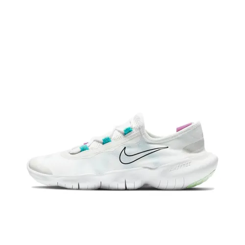 Nike Free RN 5.0 Running Shoes Women's Low-Top White/Blue Purple