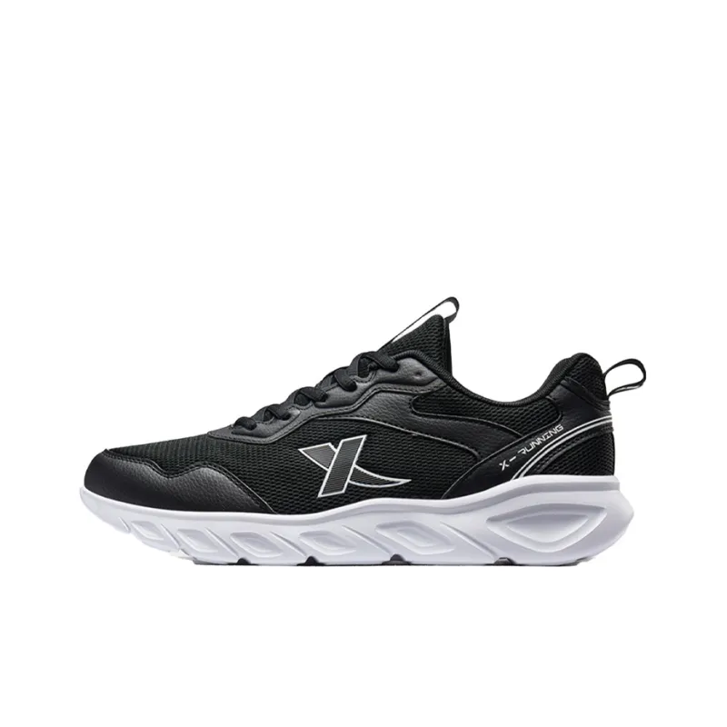 XTEP Feather Running Shoes Men Low Top Black/White-0