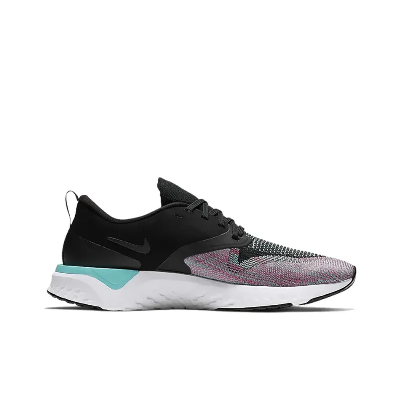 Nike Odyssey React 2 Flyknit Black Hyper Jade Ember Glow Women's-1