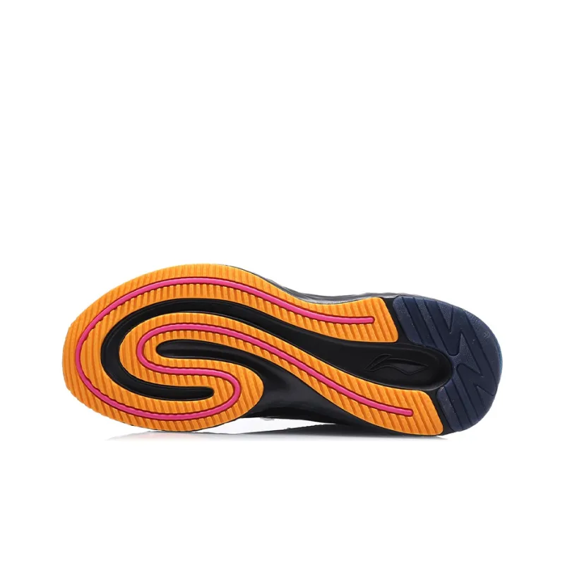 LiNing Cloud 5 V Shield Shock Absorbers Low Top Running Shoes Women's Black Orange-4