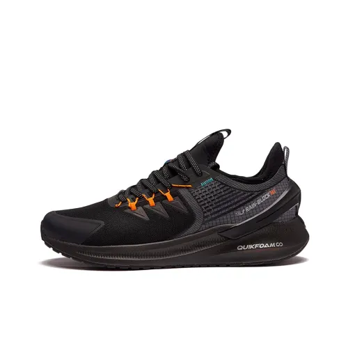 361° Rain Screen Lightweight Low-Top Running Shoes Men's Obsidian Black