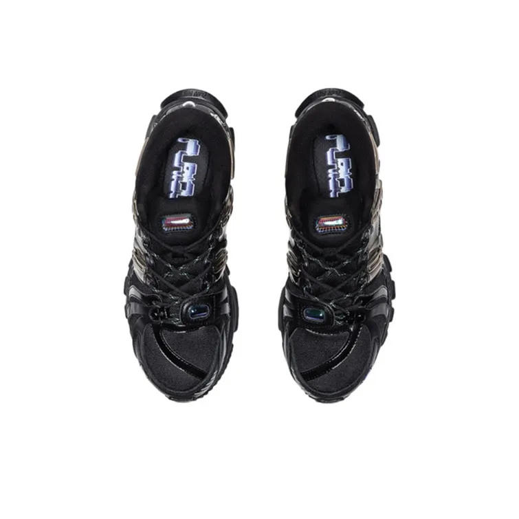 LiNing Running Shoes Men Low Top Black-3