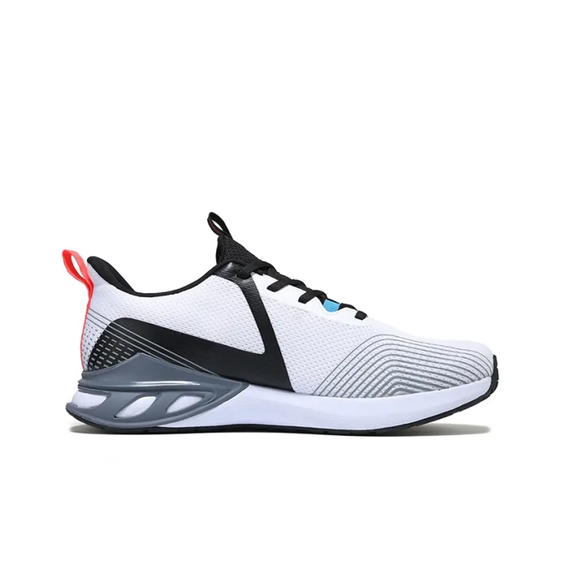 PEAK Shock Absorbers Slip Resistant, Abrasion Resistant, Breathable Low Top Casual Running Shoes Men's White Black-1