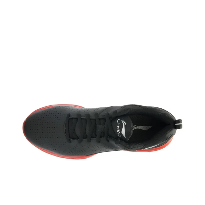 LiNing Cushioned Anti-Slip And Wear-Resistant Lightweight Low-Top Running Shoes Unisex Black Red-2