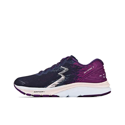 361° Spire 3 Q Thread International Breathable Low Top Running Shoes Women's Purple Black Blue