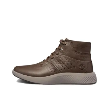 Timberland Flyroam Cushioned Slip-Resistant High-Top Running Shoes Men's Dark Brown Loose Fit