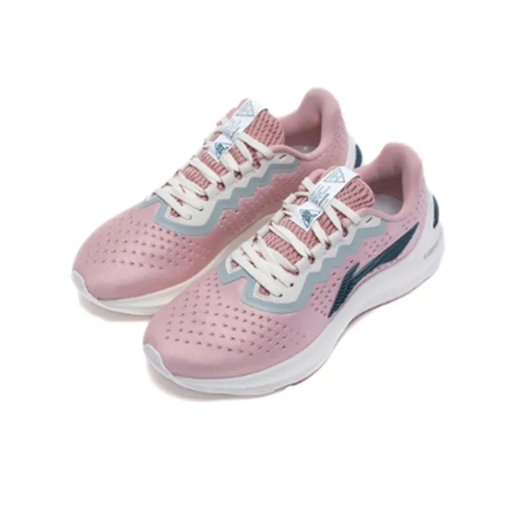 LiNing Arashi One piece Weaving Anti Slip Wear Resistant Low Top Running Shoes Women's Misty Rose Pink-2