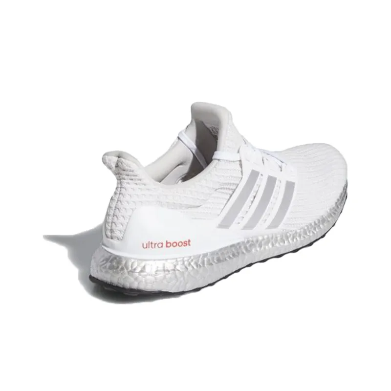 Adidas Ultra Boost 4.0 Dna White Silver Metallic Solar Red-3
