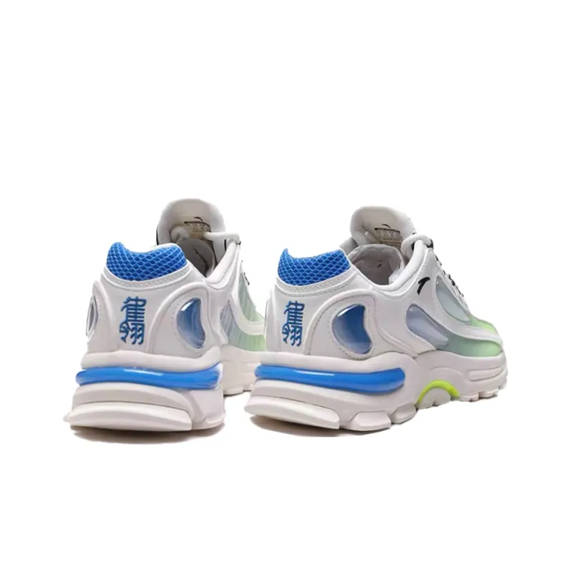 Anta Shock Absorbers With Slip Resistant And Abrasion Resistant Properties Low Top Running Shoes Men's White Green Blue-3