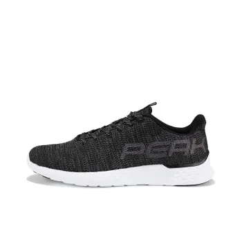 PEAK Walking Collection Breathable Low Top Running Shoes Men's Black Heather Gray