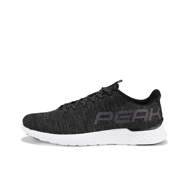 PEAK Walking Collection Breathable Low Top Running Shoes Men's Black Heather Gray-0