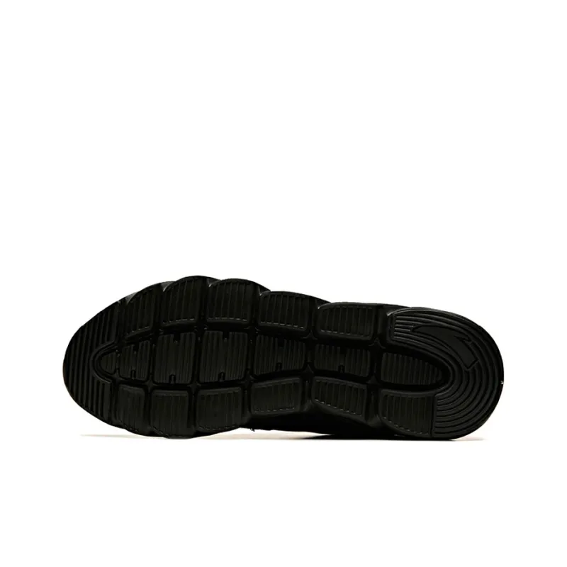 Anta Running Collection Cushioned Slip-Resistant Low-Top Running Shoes Men's Black Red-4
